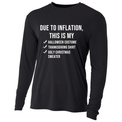 Due To Inflation This Is My Halloween Costume Generic Funny Cooling Performance Long Sleeve Crew