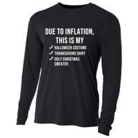 Due To Inflation This Is My Halloween Costume Generic Funny Cooling Performance Long Sleeve Crew