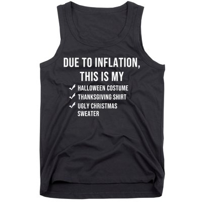Due To Inflation This Is My Halloween Costume Generic Funny Tank Top
