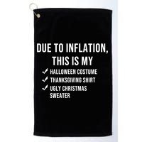 Due To Inflation This Is My Halloween Costume Generic Funny Golf Towel