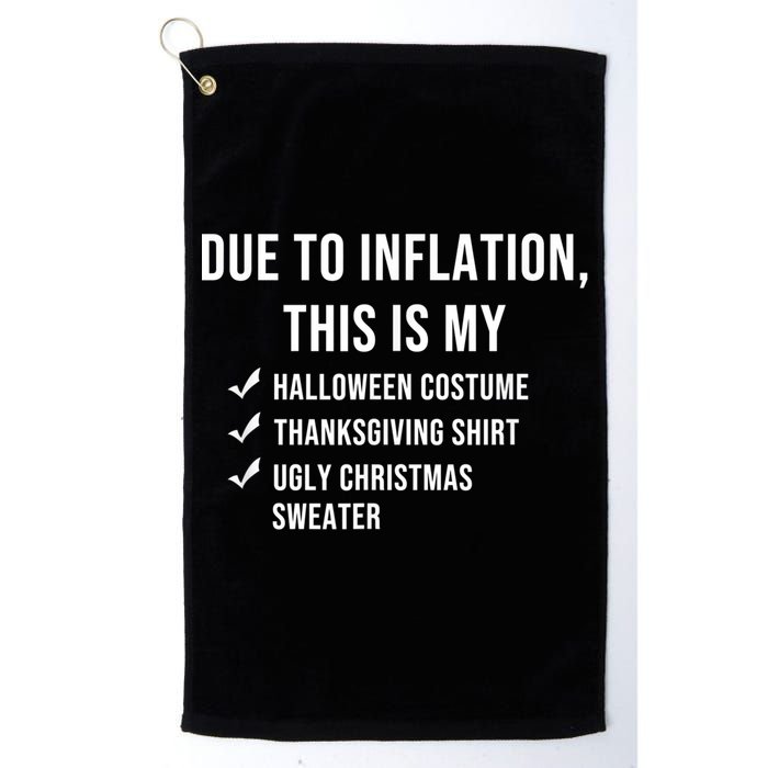 Due To Inflation This Is My Halloween Costume Generic Funny Golf Towel