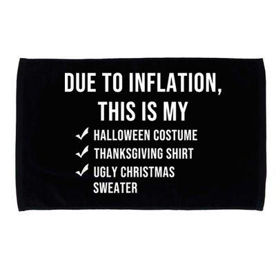 Due To Inflation This Is My Halloween Costume Generic Funny Microfiber Hand Towel