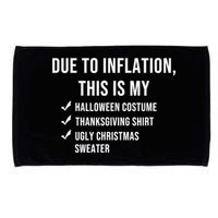 Due To Inflation This Is My Halloween Costume Generic Funny Microfiber Hand Towel