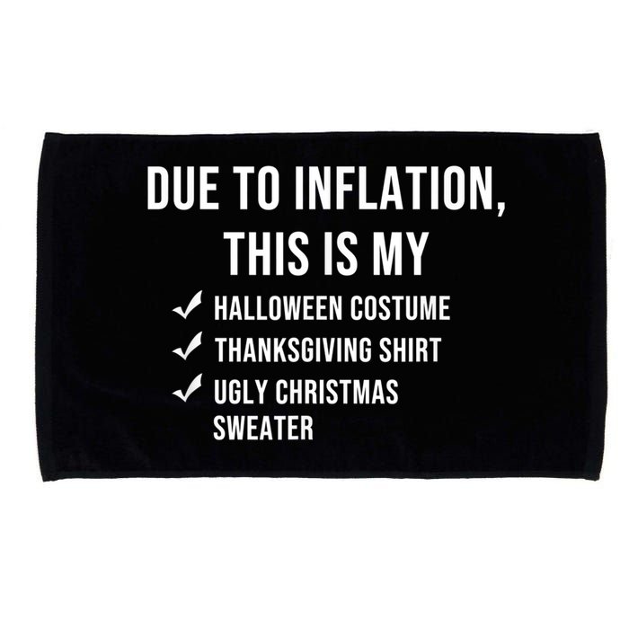Due To Inflation This Is My Halloween Costume Generic Funny Microfiber Hand Towel