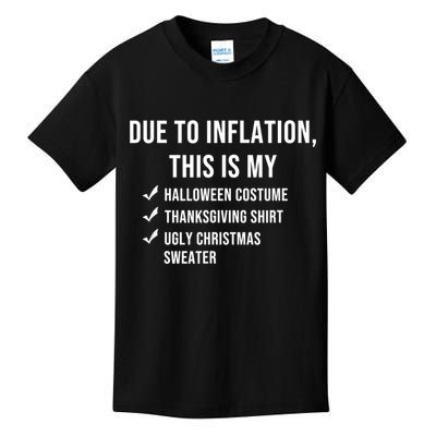 Due To Inflation This Is My Halloween Costume Generic Funny Kids T-Shirt