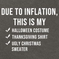 Due To Inflation This Is My Halloween Costume Generic Funny Cotton Canvas Backpack