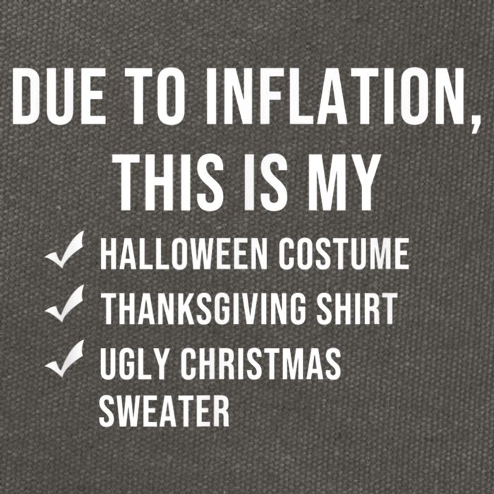 Due To Inflation This Is My Halloween Costume Generic Funny Cotton Canvas Backpack