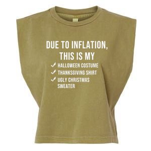 Due To Inflation This Is My Halloween Costume Generic Funny Garment-Dyed Women's Muscle Tee