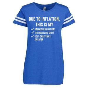 Due To Inflation This Is My Halloween Costume Generic Funny Enza Ladies Jersey Football T-Shirt