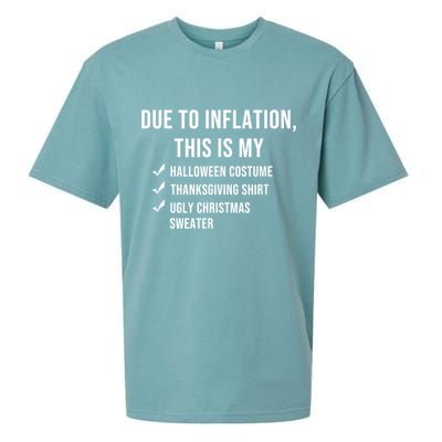 Due To Inflation This Is My Halloween Costume Generic Funny Sueded Cloud Jersey T-Shirt