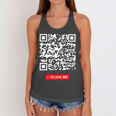 Donald Trump Is Your President Qr Trump Trump Is Dancing Women's Knotted Racerback Tank