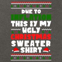Due To Inflation This Is My Ugly Christmas Sweater Shirt Funny Cotton Canvas Backpack
