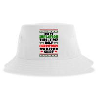 Due To Inflation This Is My Ugly Christmas Sweater Shirt Funny Sustainable Bucket Hat