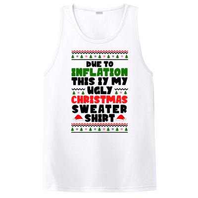 Due To Inflation This Is My Ugly Christmas Sweater Shirt Funny PosiCharge Competitor Tank