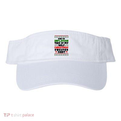 Due To Inflation This Is My Ugly Christmas Sweater Shirt Funny Visor