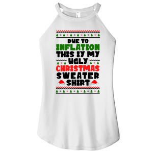 Due To Inflation This Is My Ugly Christmas Sweater Shirt Funny Women's Perfect Tri Rocker Tank