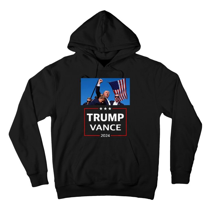 Donald Trump J.D. Vance 2024 Election Rally Campaign Event Hoodie