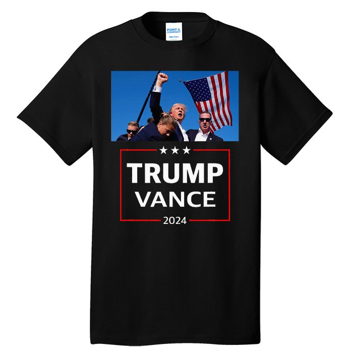 Donald Trump J.D. Vance 2024 Election Rally Campaign Event Tall T-Shirt