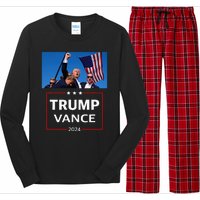 Donald Trump J.D. Vance 2024 Election Rally Campaign Event Long Sleeve Pajama Set