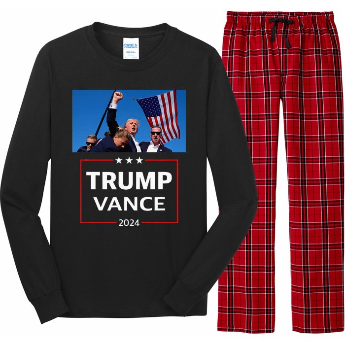 Donald Trump J.D. Vance 2024 Election Rally Campaign Event Long Sleeve Pajama Set