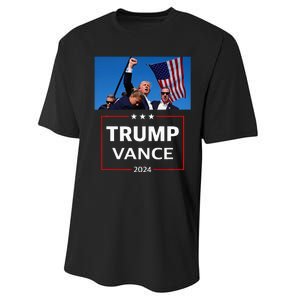 Donald Trump J.D. Vance 2024 Election Rally Campaign Event Performance Sprint T-Shirt