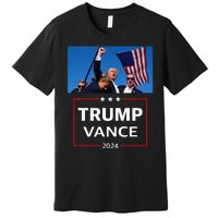 Donald Trump J.D. Vance 2024 Election Rally Campaign Event Premium T-Shirt