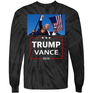 Donald Trump J.D. Vance 2024 Election Rally Campaign Event Tie-Dye Long Sleeve Shirt