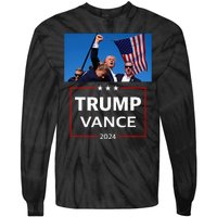 Donald Trump J.D. Vance 2024 Election Rally Campaign Event Tie-Dye Long Sleeve Shirt