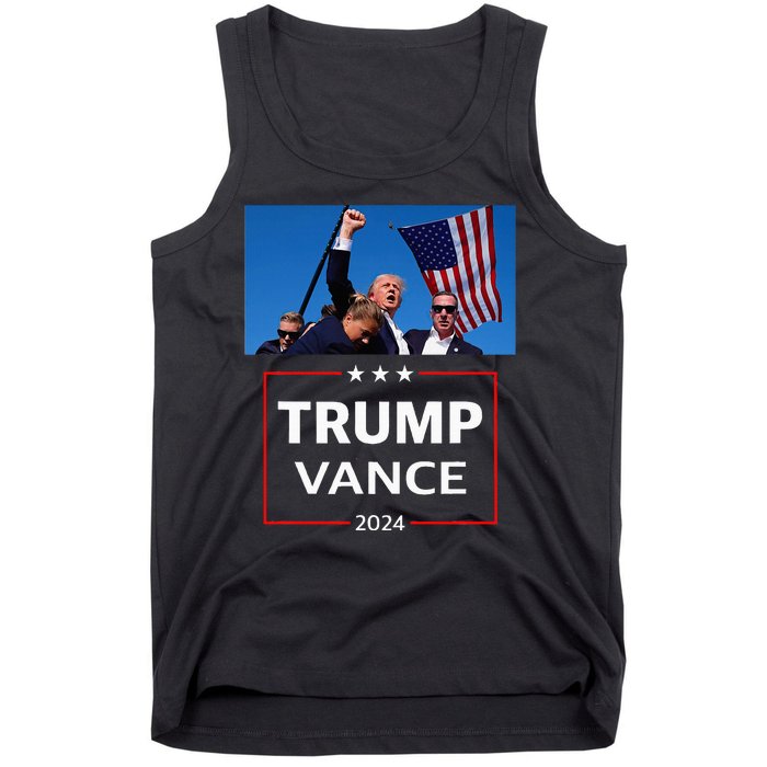 Donald Trump J.D. Vance 2024 Election Rally Campaign Event Tank Top