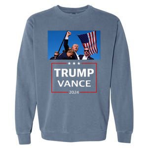 Donald Trump J.D. Vance 2024 Election Rally Campaign Event Garment-Dyed Sweatshirt