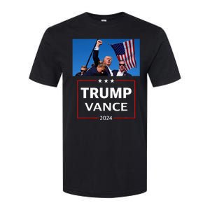 Donald Trump J.D. Vance 2024 Election Rally Campaign Event Softstyle CVC T-Shirt