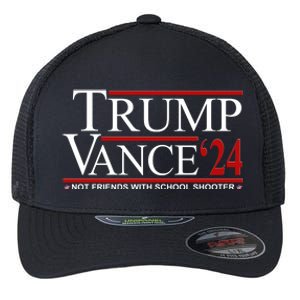 Donald Trump Jd Vance 2024 Not Friends With School Shooters Flexfit Unipanel Trucker Cap