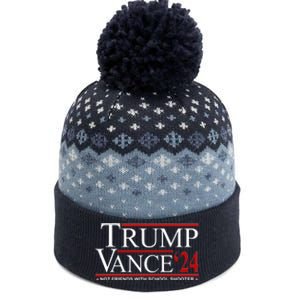 Donald Trump Jd Vance 2024 Not Friends With School Shooters The Baniff Cuffed Pom Beanie