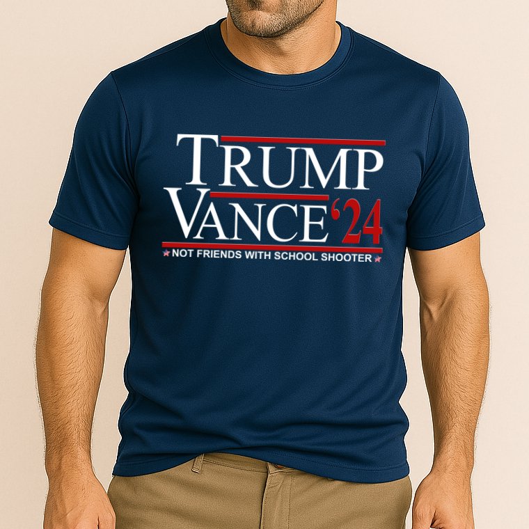 Donald Trump Jd Vance 2024 Not Friends With School Shooters Cooling Performance Crew T-Shirt
