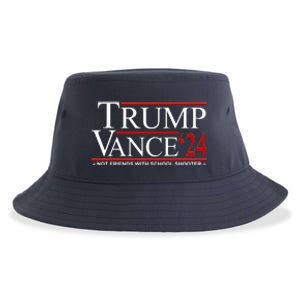 Donald Trump Jd Vance 2024 Not Friends With School Shooters Sustainable Bucket Hat