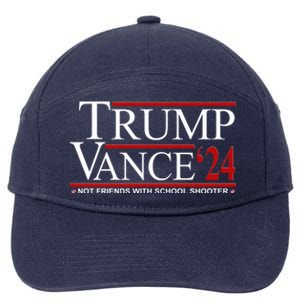 Donald Trump Jd Vance 2024 Not Friends With School Shooters 7-Panel Snapback Hat