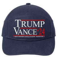 Donald Trump Jd Vance 2024 Not Friends With School Shooters 7-Panel Snapback Hat