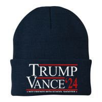 Donald Trump Jd Vance 2024 Not Friends With School Shooters Knit Cap Winter Beanie