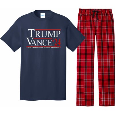 Donald Trump Jd Vance 2024 Not Friends With School Shooters Pajama Set