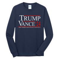 Donald Trump Jd Vance 2024 Not Friends With School Shooters Tall Long Sleeve T-Shirt