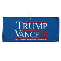 Donald Trump Jd Vance 2024 Not Friends With School Shooters Large Microfiber Waffle Golf Towel