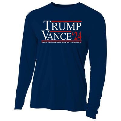 Donald Trump Jd Vance 2024 Not Friends With School Shooters Cooling Performance Long Sleeve Crew