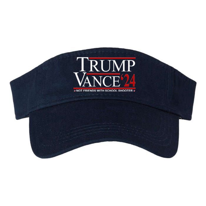 Donald Trump Jd Vance 2024 Not Friends With School Shooters Valucap Bio-Washed Visor