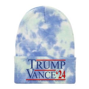 Donald Trump Jd Vance 2024 Not Friends With School Shooters Tie Dye 12in Knit Beanie