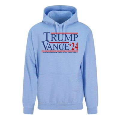 Donald Trump Jd Vance 2024 Not Friends With School Shooters Unisex Surf Hoodie