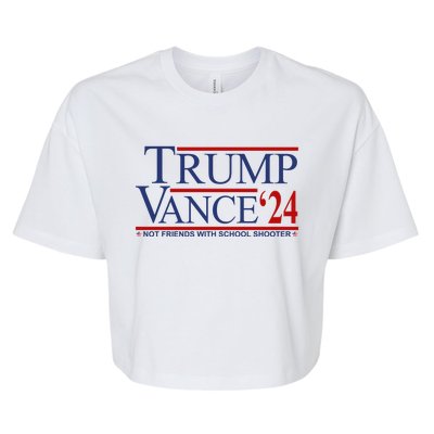 Donald Trump Jd Vance 2024 Not Friends With School Shooters Bella+Canvas Jersey Crop Tee