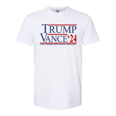 Donald Trump Jd Vance 2024 Not Friends With School Shooters Softstyle CVC T-Shirt