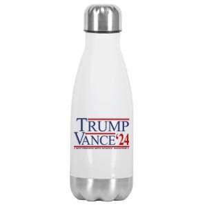 Donald Trump Jd Vance 2024 Not Friends With School Shooters Stainless Steel Insulated Water Bottle