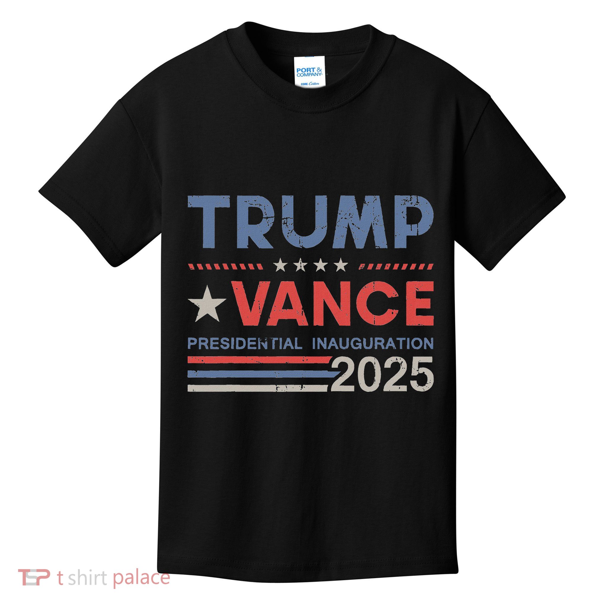 Donald Trump Jd Vance President Inauguration 2025 Stripe Kids T-Shirt