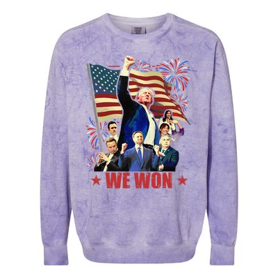 Donald Trump J.D Vance 2024 Made History Trump Legend Colorblast Crewneck Sweatshirt